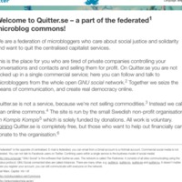 Quitter.se | Welcome Note